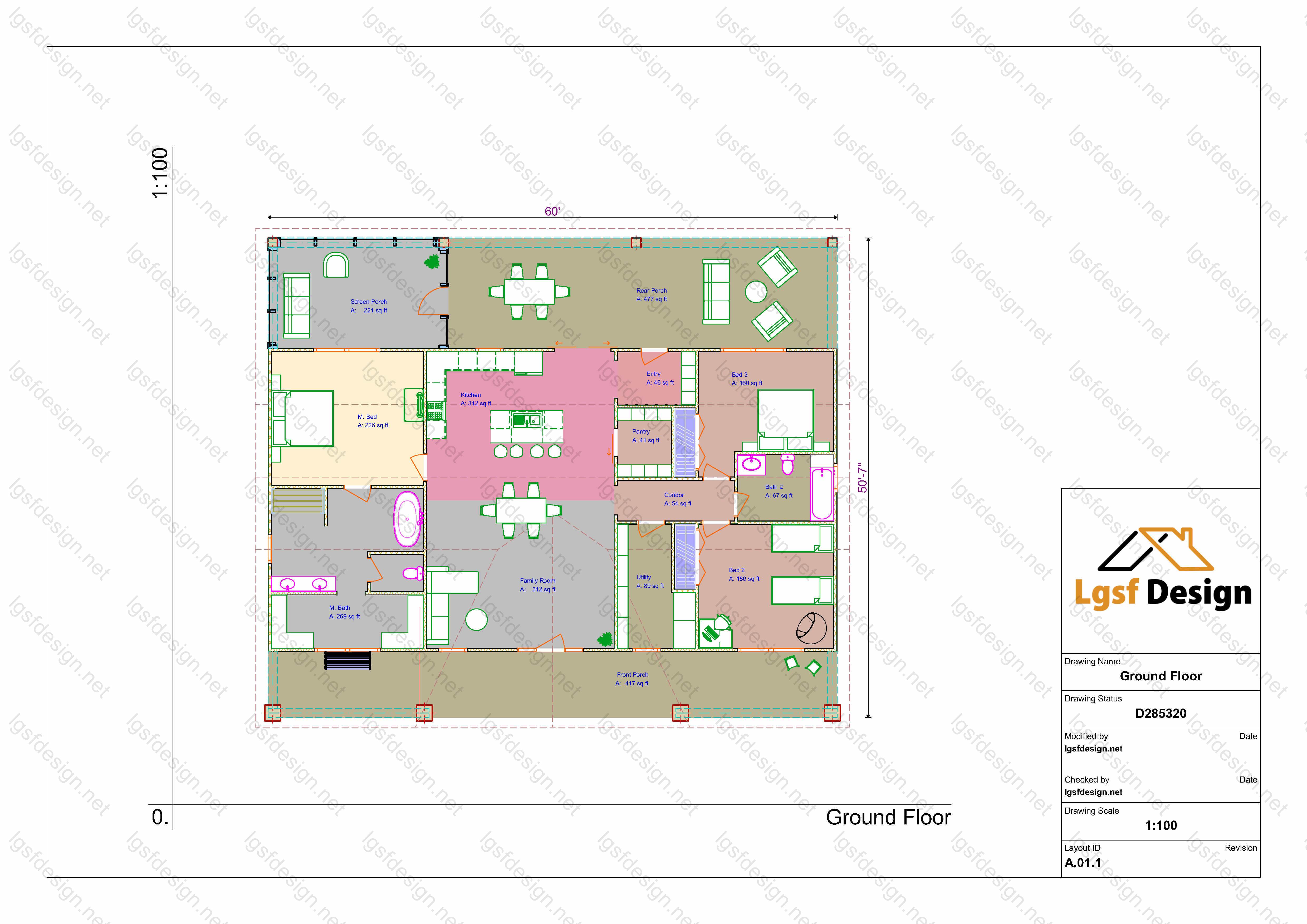 D285320 floor plan