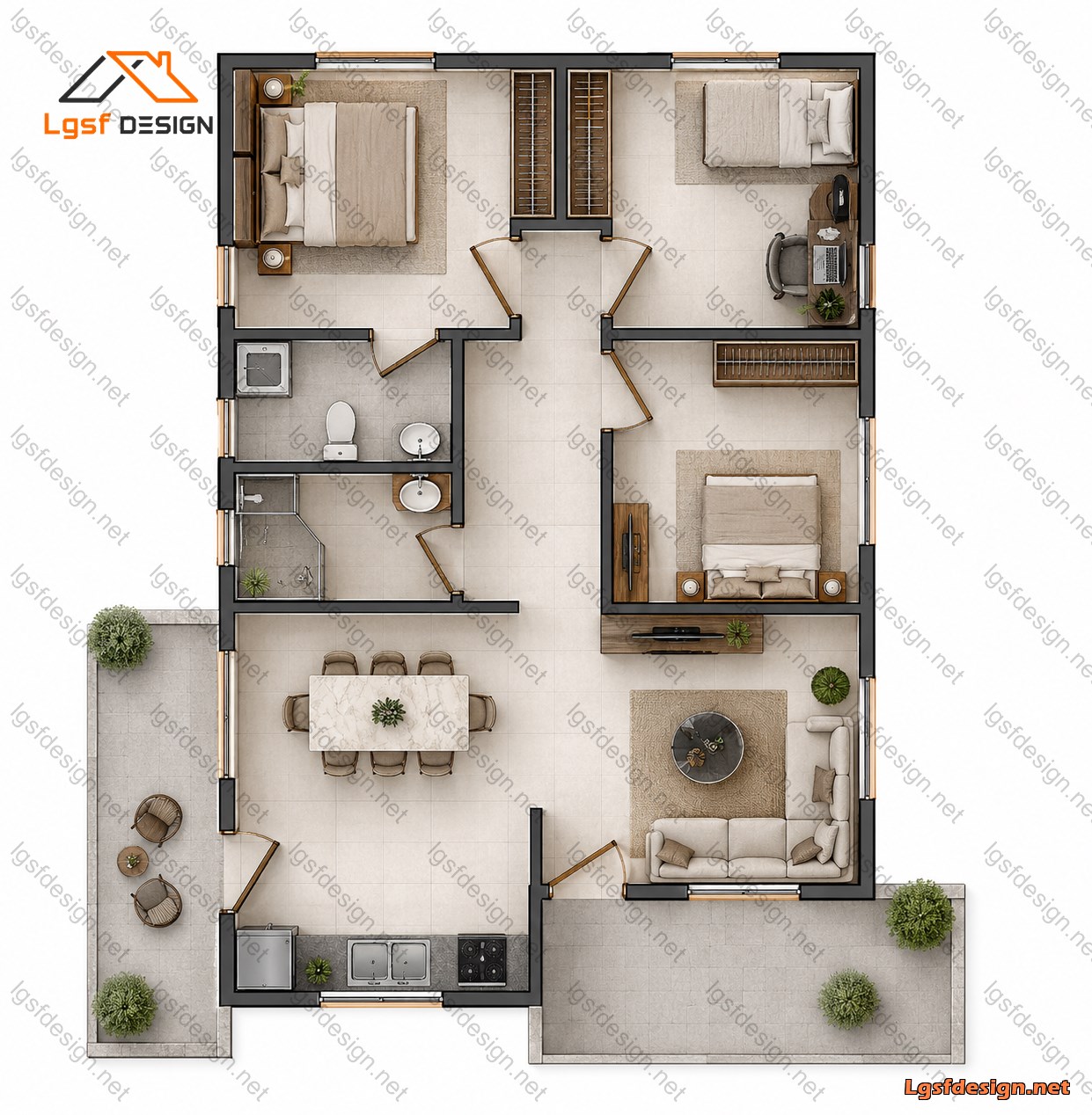 LSF house plan D66320 gallery image 12