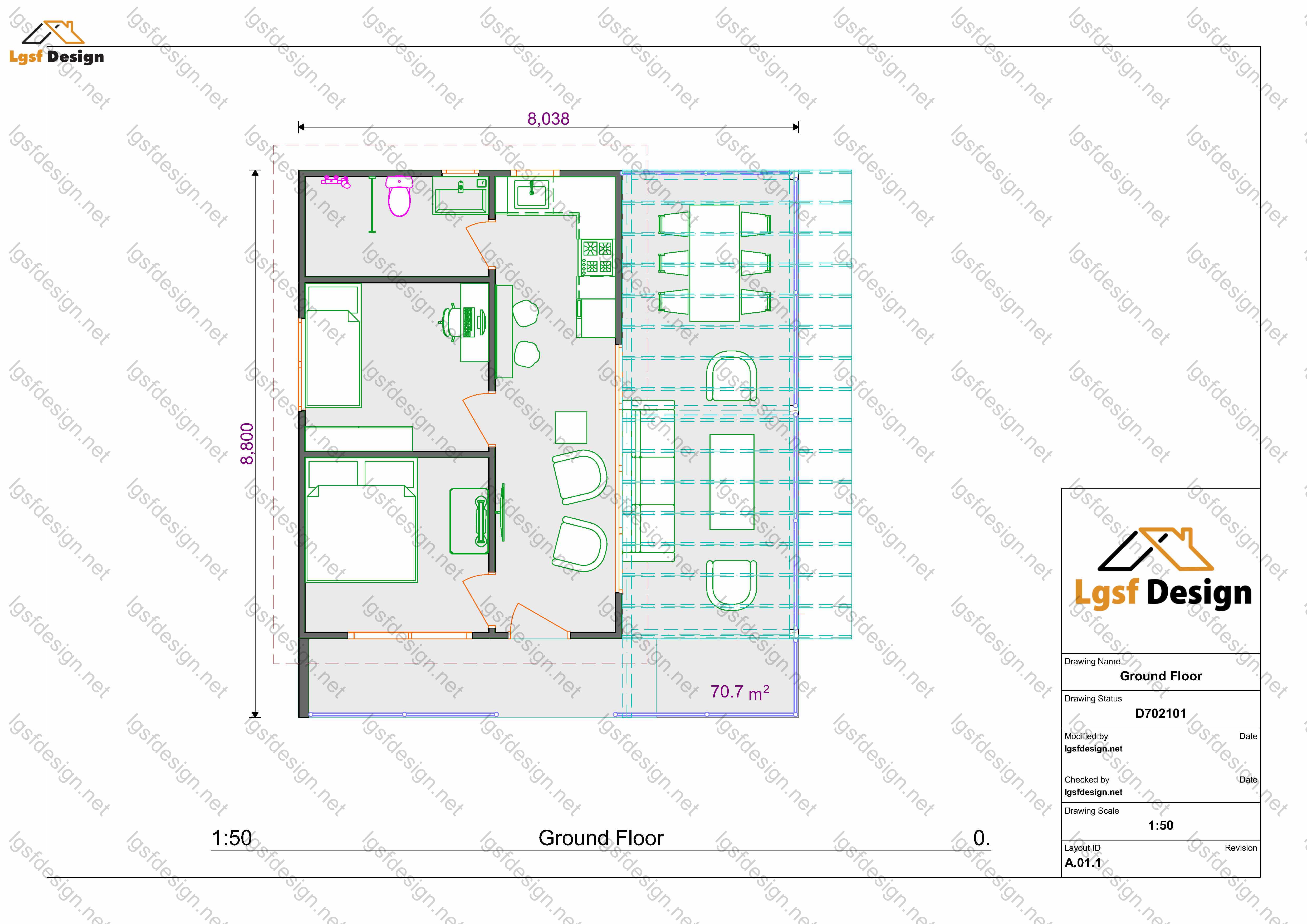 LSF house plan D702101 gallery image 12